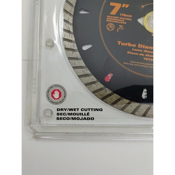 RIDGID 7 in. Turbo Diamond Blade HD-TB70CP. Circular Saw Dry/Wet Cutting New - Picture 3 of 11